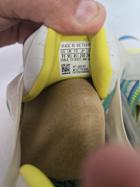 Reebok X Adidas Men\'s Pump Fury GW0368 White Yellow Blue Size 11M main image 7